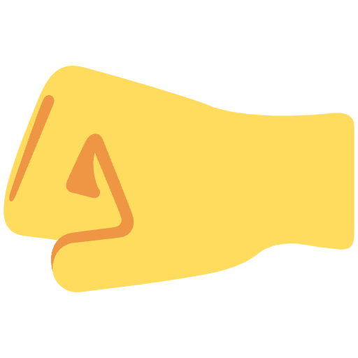 Left Facing Fist Emoji from Twemoji Emoji Set