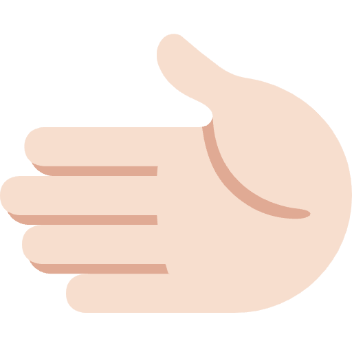 Leftwards Hand Light Skin Tone Emoji from Twemoji Emoji Set