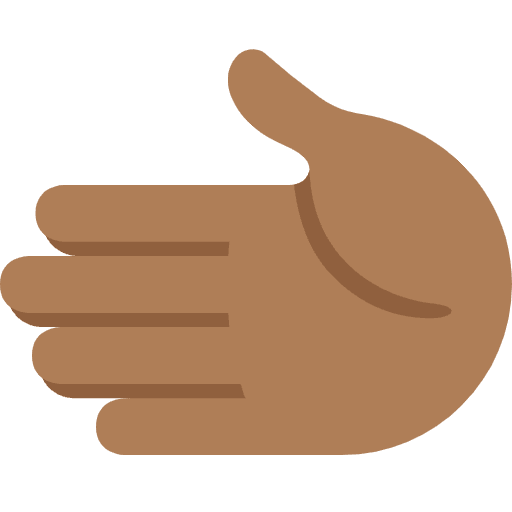 Leftwards Hand Medium Dark Skin Tone Emoji from Twemoji Emoji Set