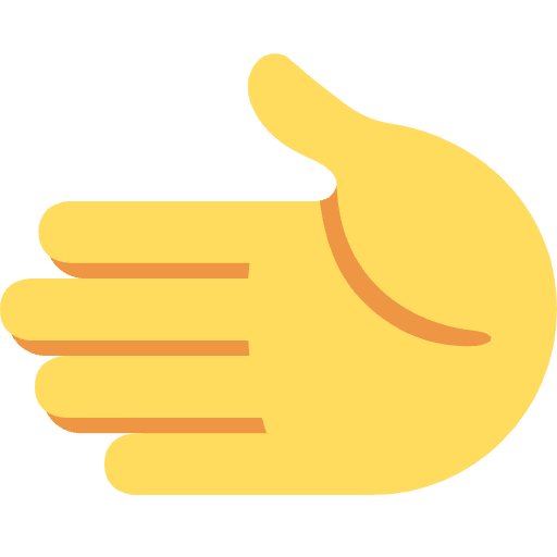 Leftwards Hand Emoji from Twemoji Set