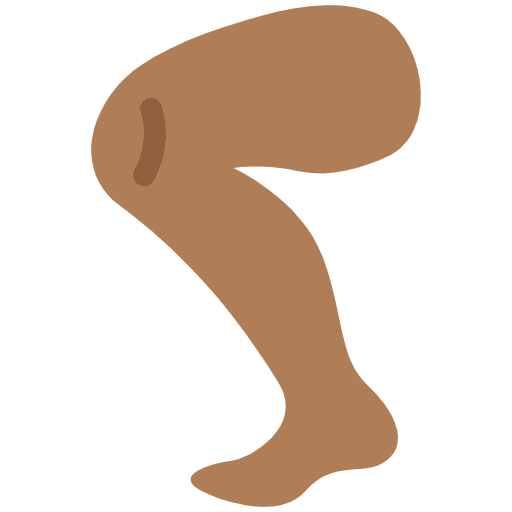 Leg Medium Dark Skin Tone Emoji from Twemoji Emoji Set