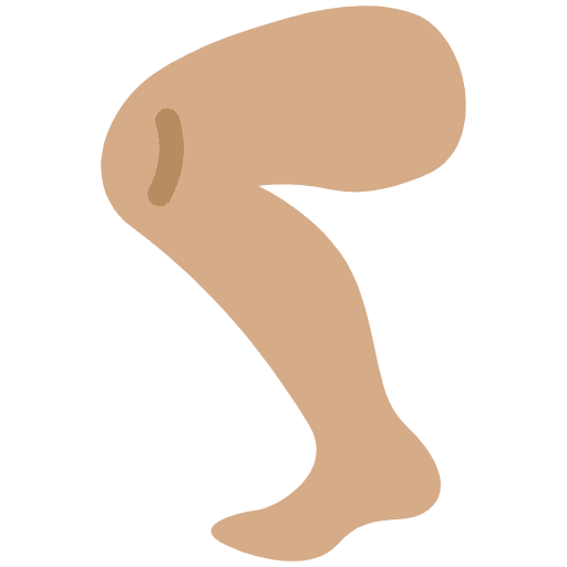 Leg Medium Skin Tone Emoji from Twemoji Emoji Set