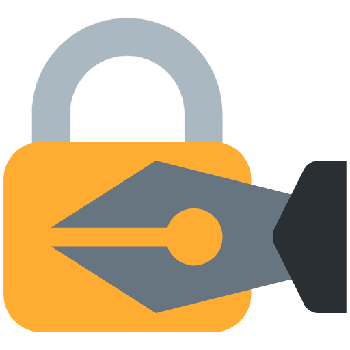 Locked With Pen Emoji from Twemoji Emoji Set