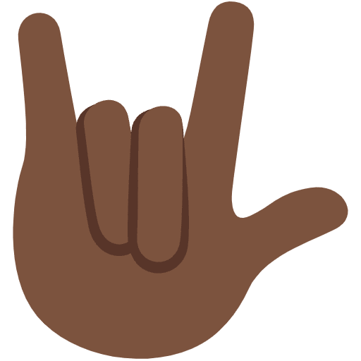 Love You Gesture Dark Skin Tone Emoji from Twemoji Set