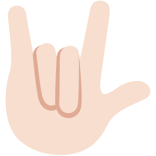 Love You Gesture Light Skin Tone Emoji from Twemoji Set