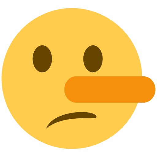 Lying Face Emoji from Twemoji Set