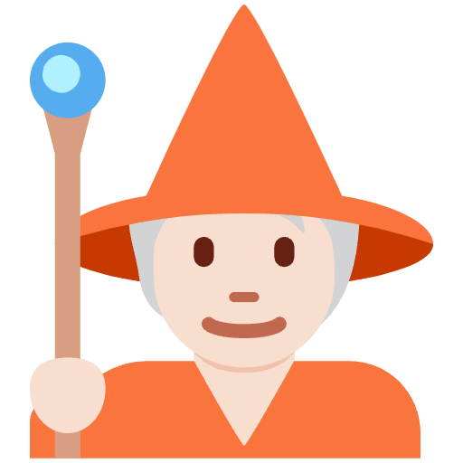 Mage Light Skin Tone Emoji from Twemoji Emoji Set