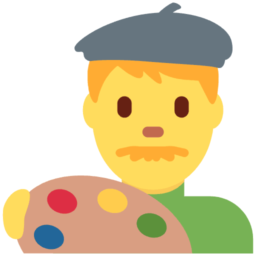 Man Artist Emoji from Twemoji Set