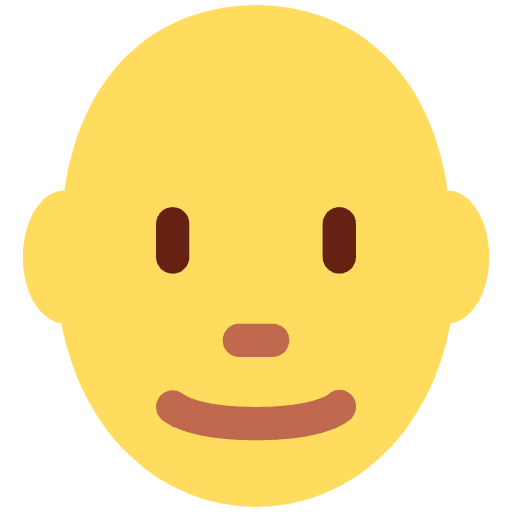 Man Bald Emoji from Twemoji Emoji Set