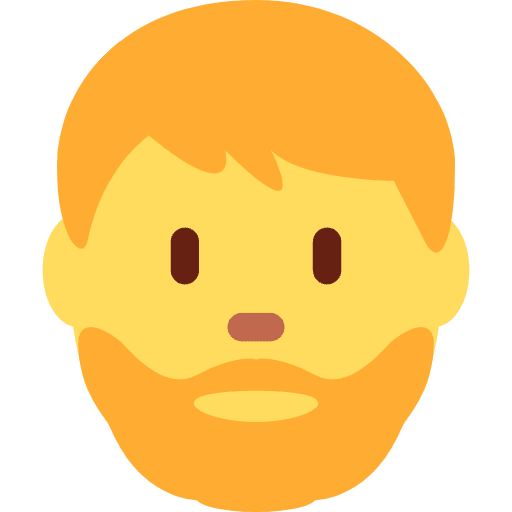 Man Beard Emoji from Twemoji Emoji Set