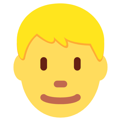 Man Blond Hair Emoji from Twemoji Set