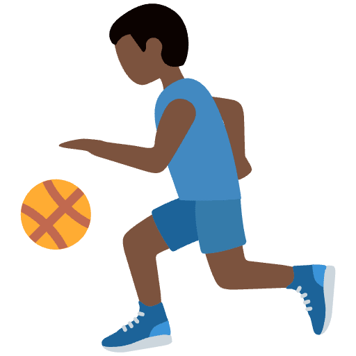 Man Bouncing Ball Dark Skin Tone Emoji from Twemoji Emoji Set