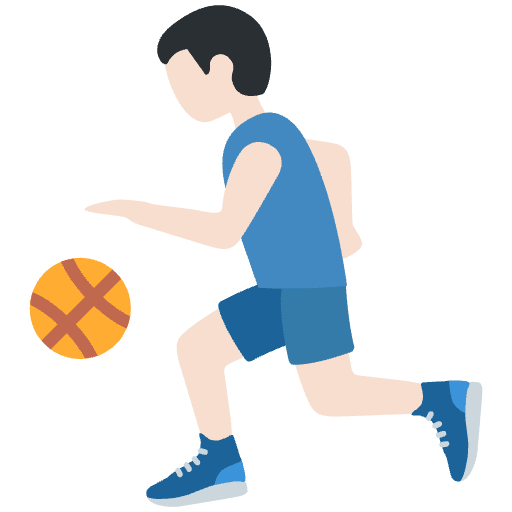 Man Bouncing Ball Light Skin Tone Emoji from Twemoji Set