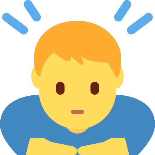 Man Bowing Element from Twemoji Emoji Set
