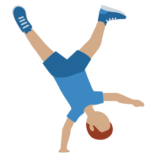 Man Cartwheeling Medium Skin Tone Element from Twemoji Emoji Set