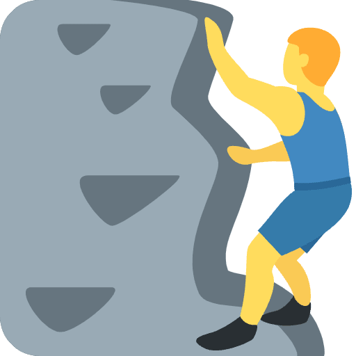Man Climbing Emoji from Twemoji Set
