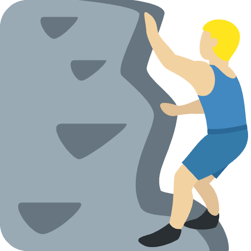 Man Climbing Medium Light Skin Tone Emoji from Twemoji Emoji Set