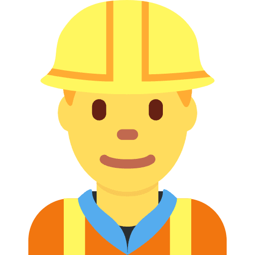 Man Construction Worker Emoji from Twemoji Set