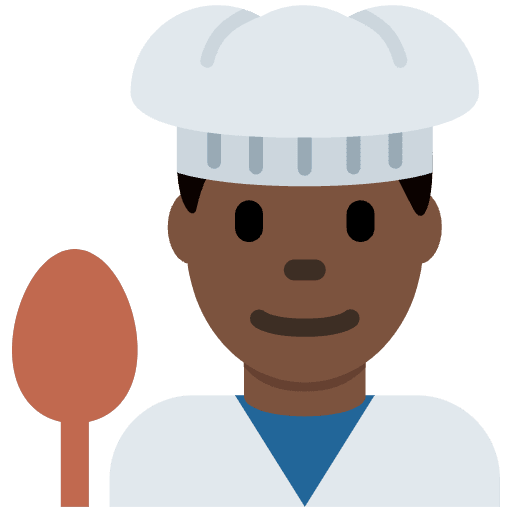 Man Cook Dark Skin Tone Element from Twemoji Emoji Set