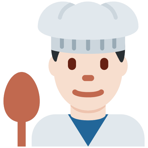 Man Cook Light Skin Tone Element from Twemoji Emoji Set