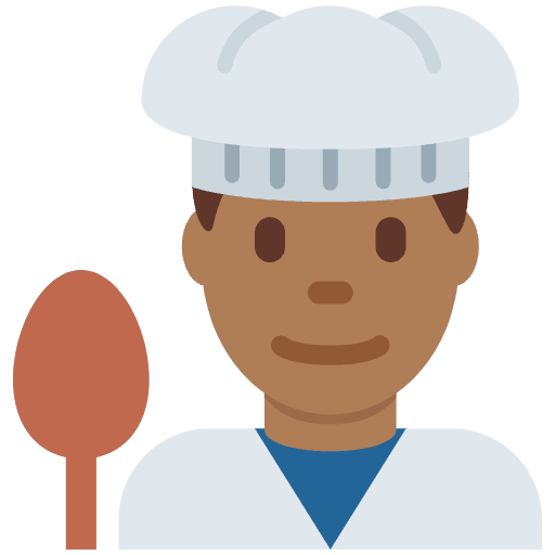 Man Cook Medium Dark Skin Tone Element from Twemoji Emoji Set