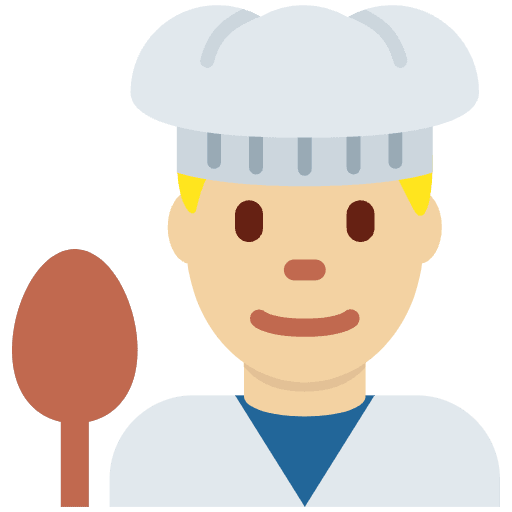 Man Cook Medium Light Skin Tone Element from Twemoji Emoji Set
