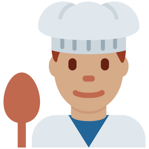 Man Cook Medium Skin Tone Element from Twemoji Emoji Set