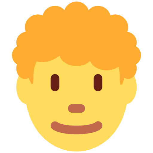 Man Curly Hair Emoji from Twemoji Set