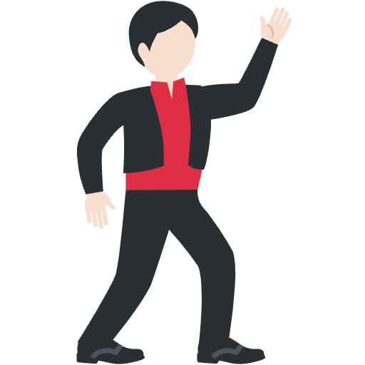 Man Dancing Light Skin Tone Emoji from Twemoji Emoji Set