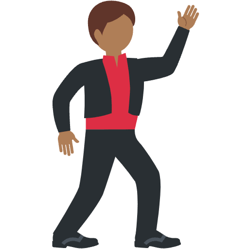 Man Dancing Medium Dark Skin Tone Emoji from Twemoji Emoji Set