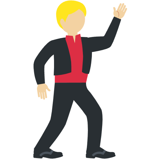 Man Dancing Medium Light Skin Tone Emoji from Twemoji Emoji Set