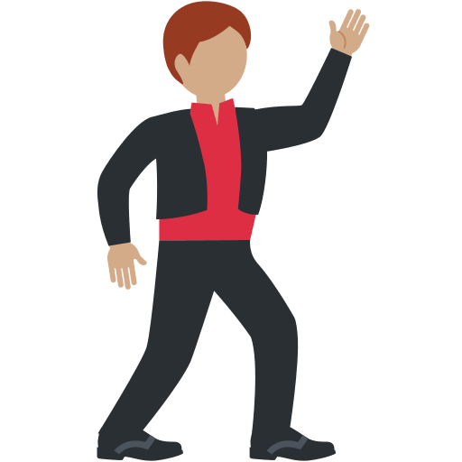 Man Dancing Medium Skin Tone Emoji from Twemoji Emoji Set