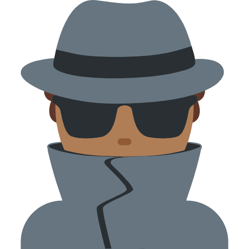 Man Detective Medium Dark Skin Tone Element from Twemoji Emoji Set