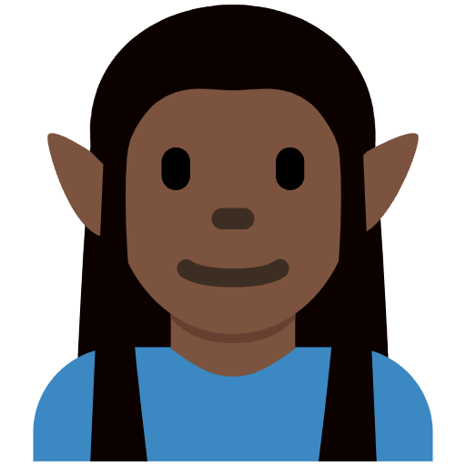 Man Elf Dark Skin Tone Emoji from Twemoji Emoji Set