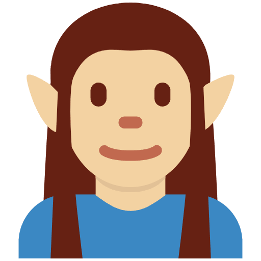 Man Elf Medium Light Skin Tone Emoji from Twemoji Emoji Set