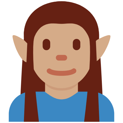 Man Elf Medium Skin Tone Emoji from Twemoji Set