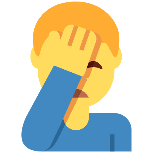 Man Facepalming Element from Twemoji Emoji Set