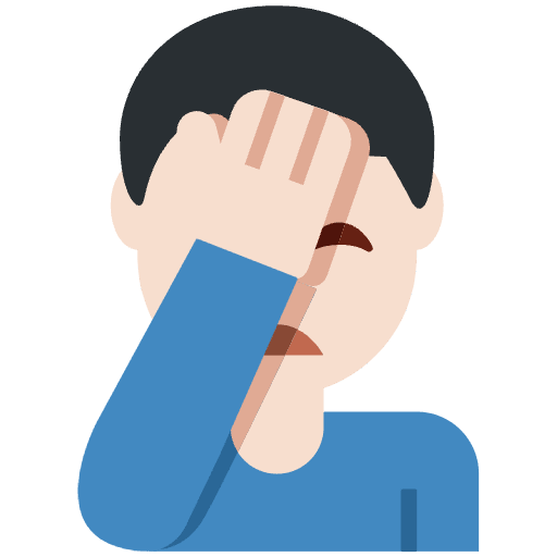 Man Facepalming Light Skin Tone Emoji from Twemoji Emoji Set