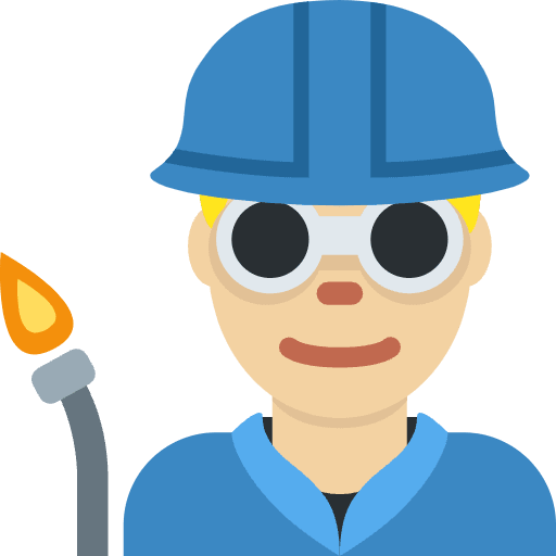 Man Factory Worker Medium Light Skin Tone Element from Twemoji Emoji Set