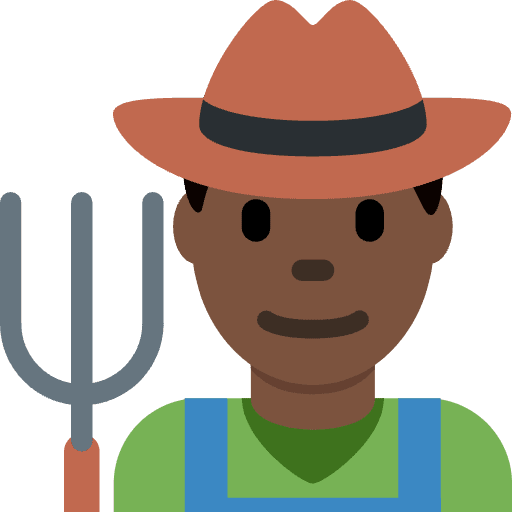Man Farmer Dark Skin Tone Emoji from Twemoji Emoji Set