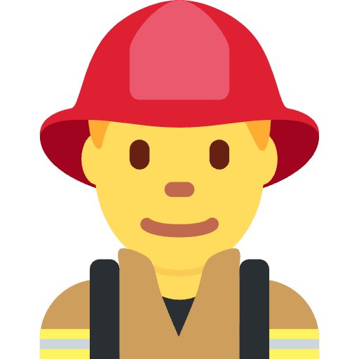 Man Firefighter Emoji from Twemoji Emoji Set