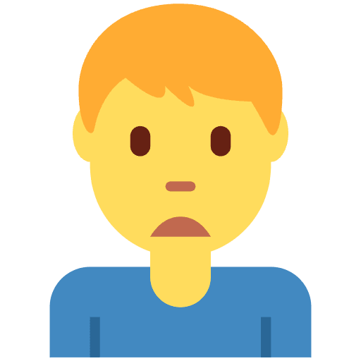 Man Frowning Emoji from Twemoji Set