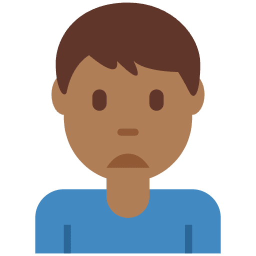 Man Frowning Medium Dark Skin Tone Element from Twemoji Emoji Set