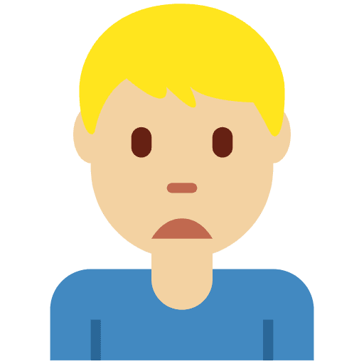Man Frowning Medium Light Skin Tone Emoji from Twemoji Emoji Set