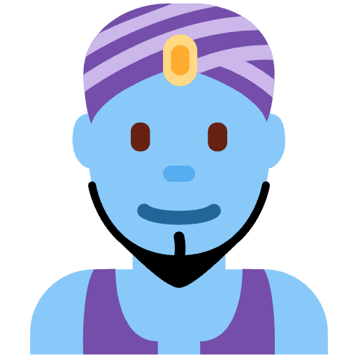 Man Genie Emoji from Twemoji Set
