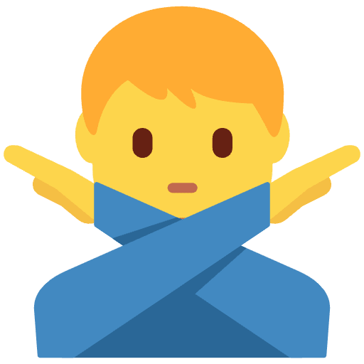Man Gesturing No Emoji from Twemoji Set