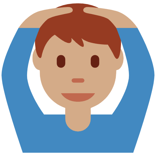 Man Gesturing Ok Medium Skin Tone Emoji from Twemoji Set