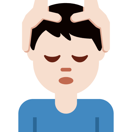 Man Getting Massage Light Skin Tone Emoji from Twemoji Emoji Set