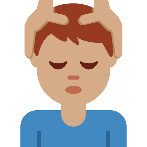 Man Getting Massage Medium Skin Tone Emoji from Twemoji Emoji Set