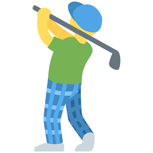 Man Golfing Emoji from Twemoji Set